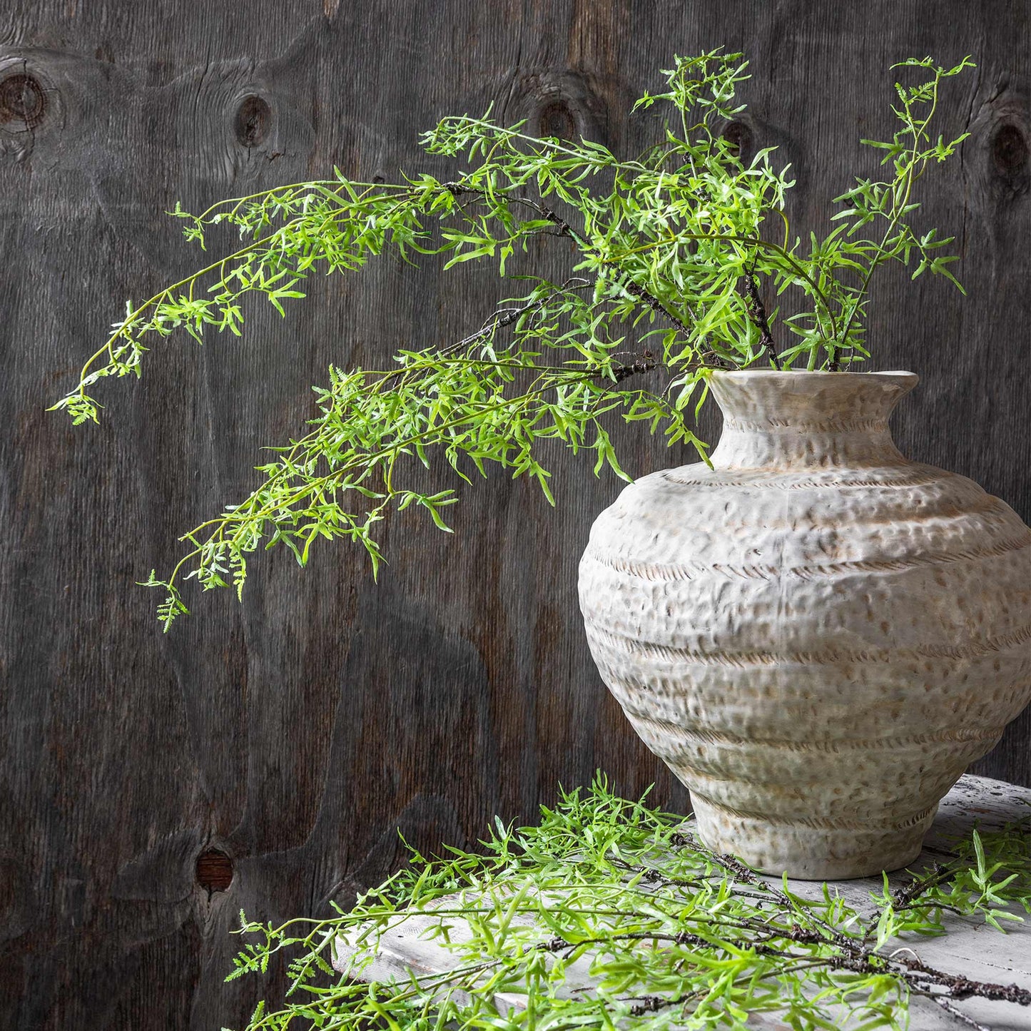 ARTIFICIAL FERN BRANCH, SOFT GREEN
