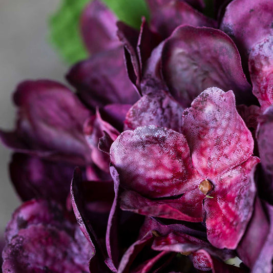 ARTIFICIAL REAL TOUCH HYDRANGEA, CRIMSON - *Pre-order* SHIPPING JULY 2026