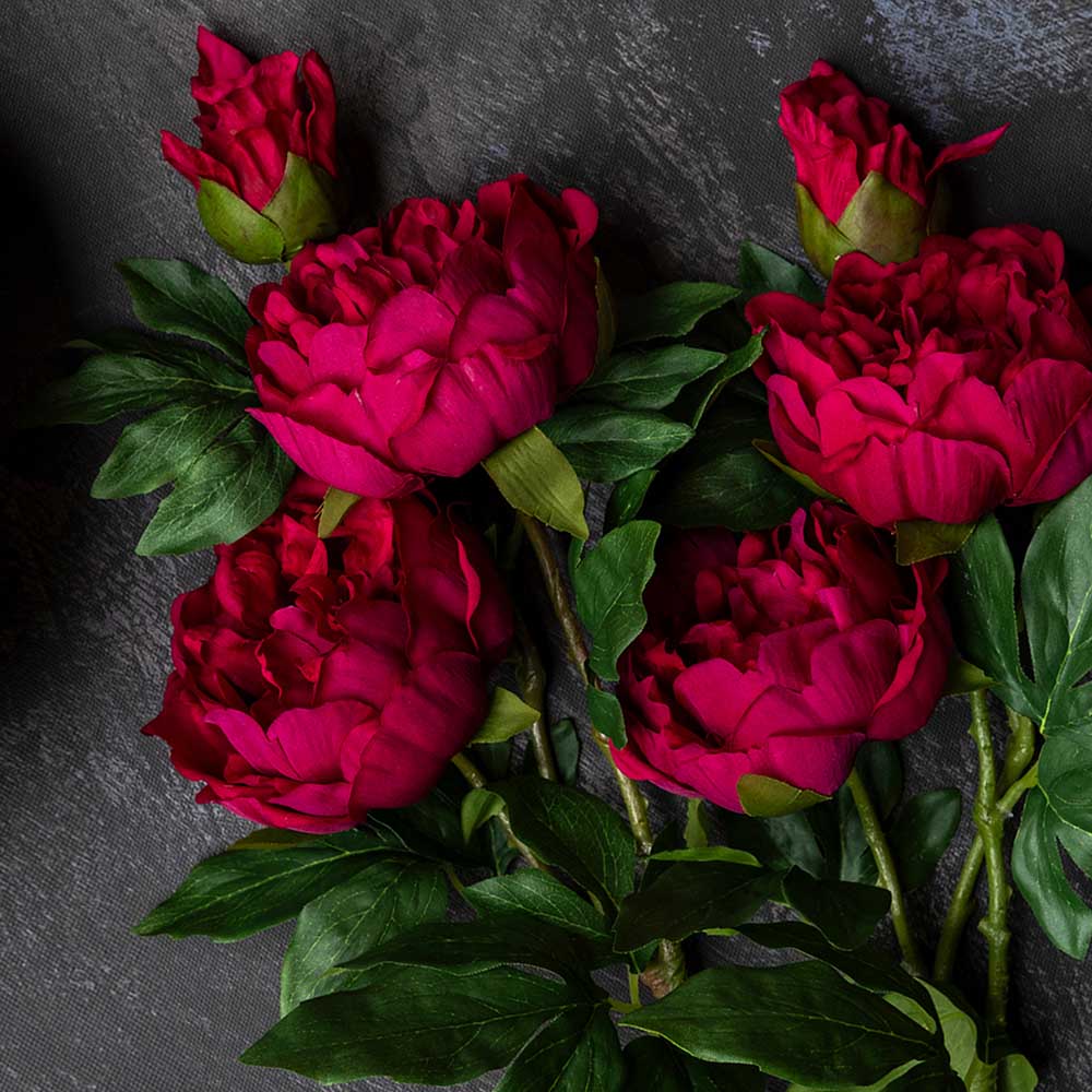 ARTIFICIAL REAL TOUCH PEONY, RUBY - *Pre-order* SHIPPING July 2026