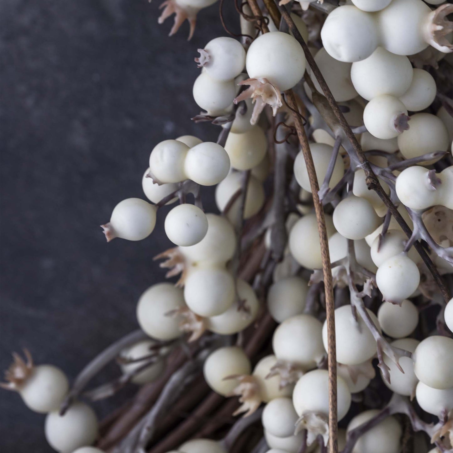 ARTIFICIAL BERRY WREATH, CREAM - *Pre-order* SHIPPING July 2026
