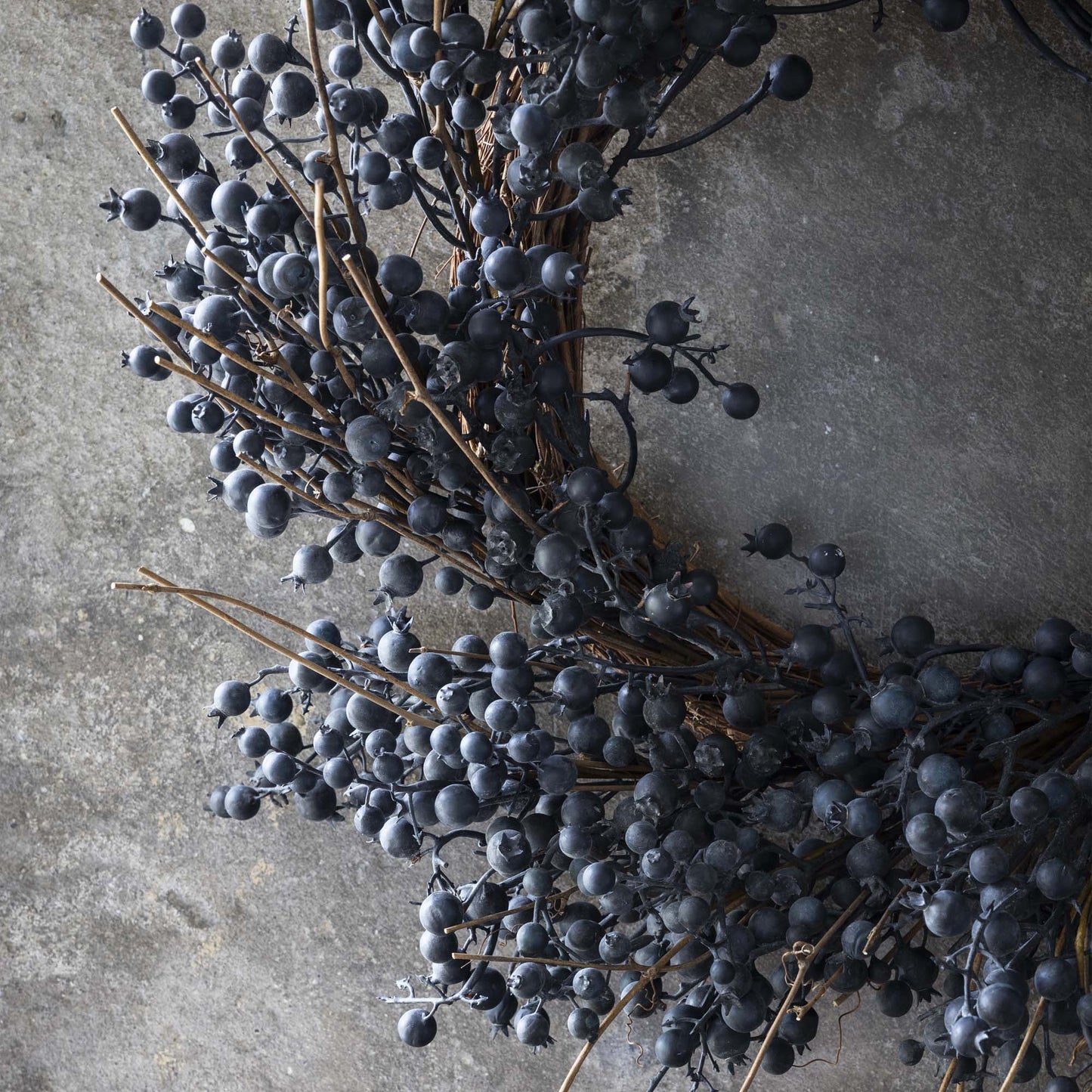 ARTIFICIAL BERRY WREATH, MIDNIGHT - *Pre-order* SHIPPING July 2026