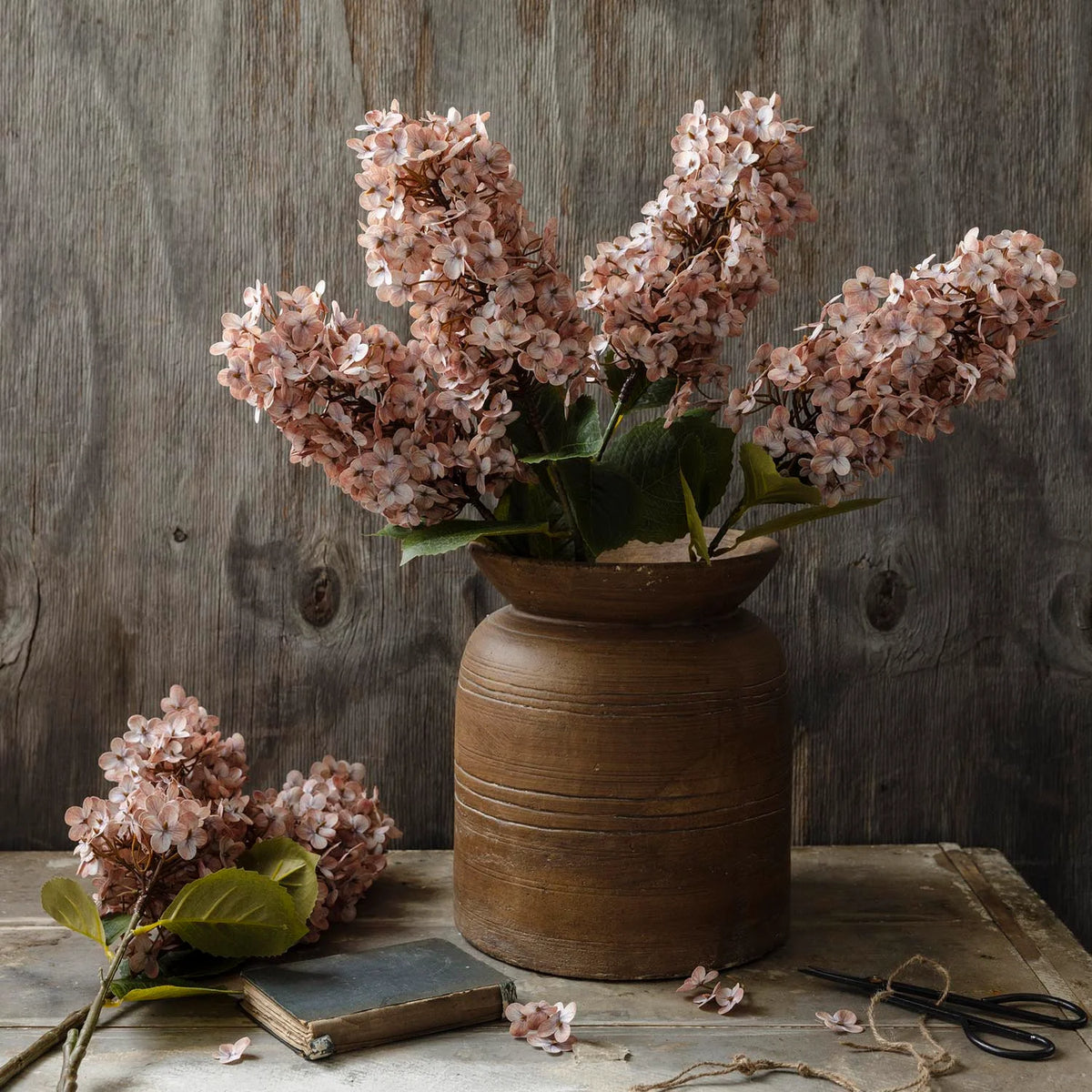ARTIFICIAL CONE HYDRANGEA, ANTIQUE BLUSH - *PRE ORDER* Due Early January 2027