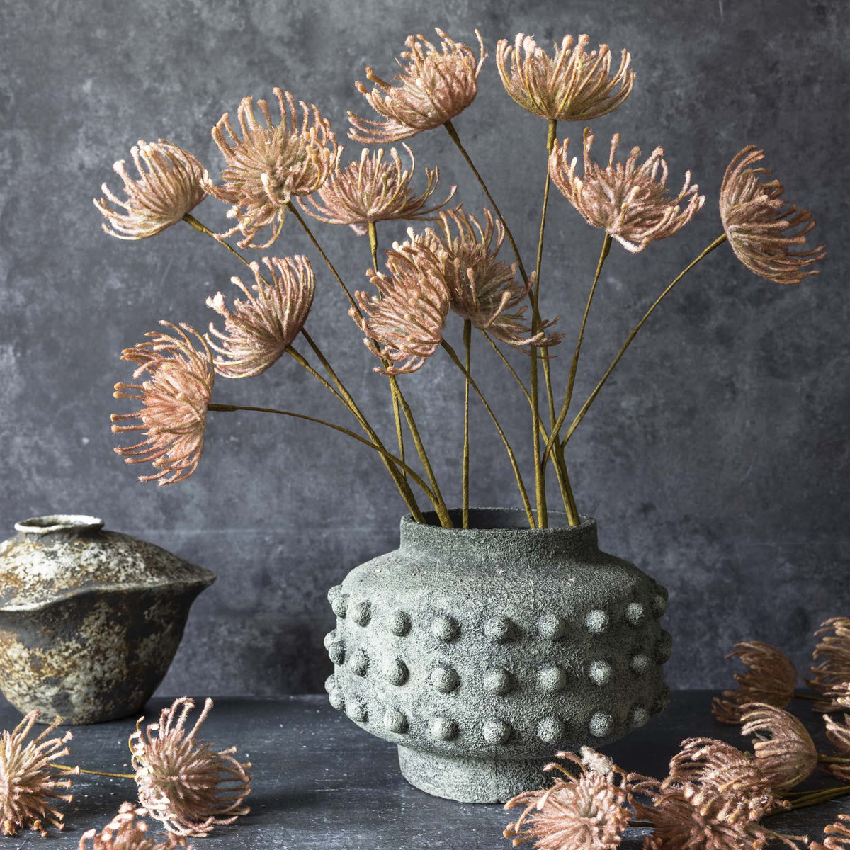 ARTIFICIAL LEUCOSPERMUM, BLUSH - LAST BOX