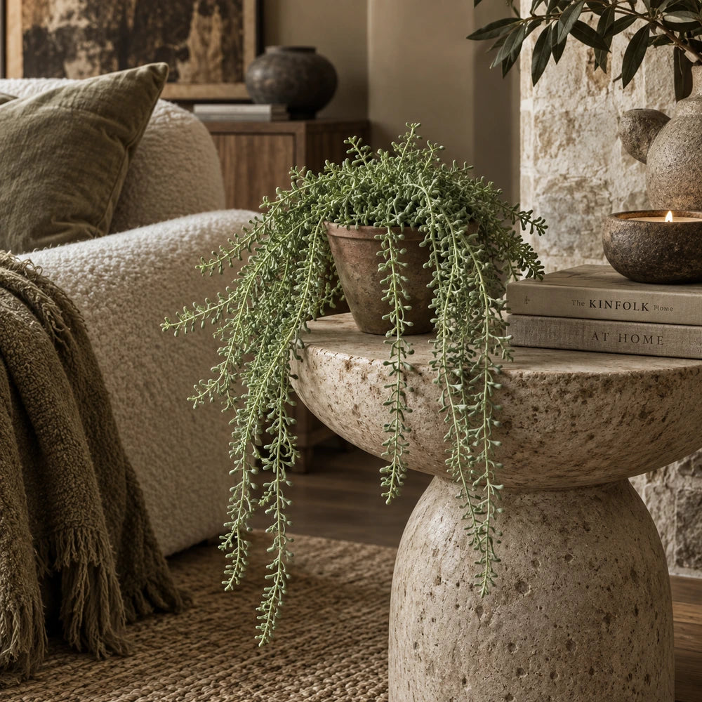 ARTIFICIAL POTTED STRING OF PEARLS