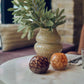 NILA GLASS CANDLE HOLDER - WINE