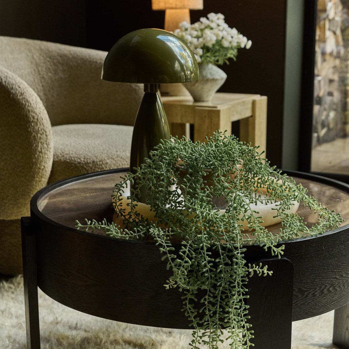 ARTIFICIAL POTTED STRING OF PEARLS