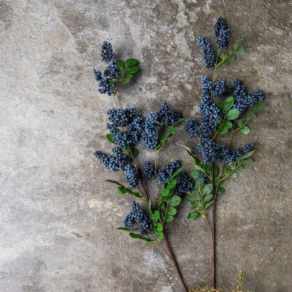 ARTIFICIAL BILBERRY BRANCH - *Pre-order* SHIPPING July 2026