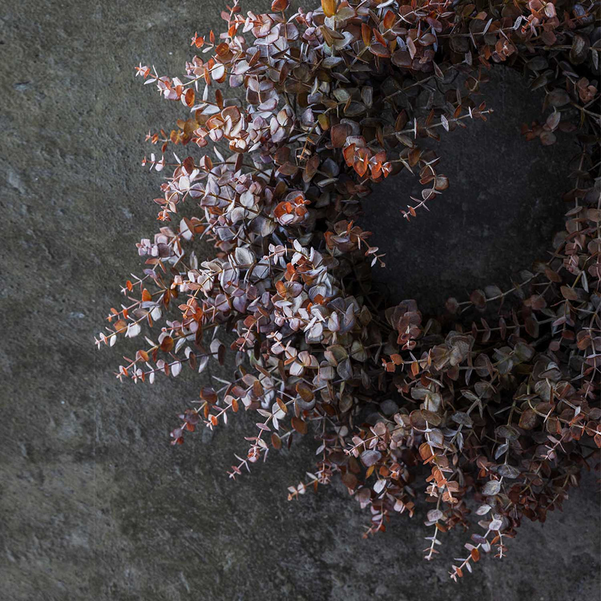 ARTIFICIAL EUCALYPTUS WREATH, DUSK