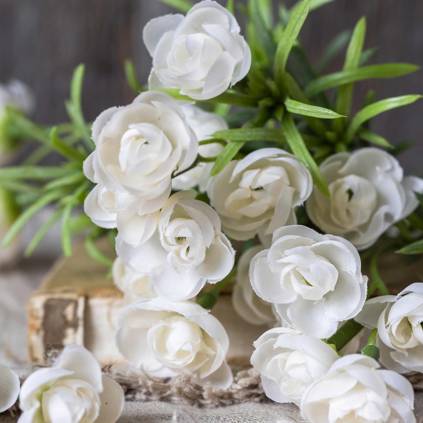 ARTIFICIAL HELLEBORE BUNCH, WHITE  - *Pre-order* SHIPPING July 2026