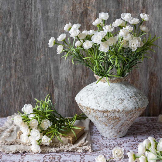 ARTIFICIAL HELLEBORE BUNCH, WHITE  - *Pre-order* SHIPPING July 2026