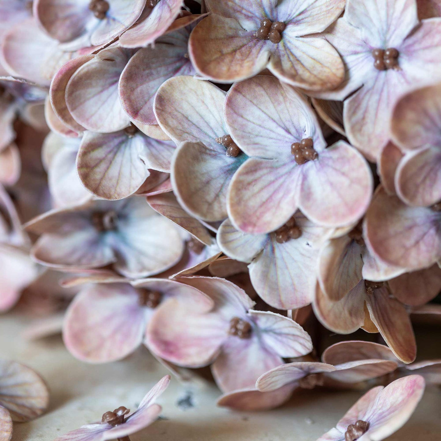 ARTIFICIAL REAL TOUCH HYDRANGEA, ANTIQUE BLUSH *Pre Order * July 2026