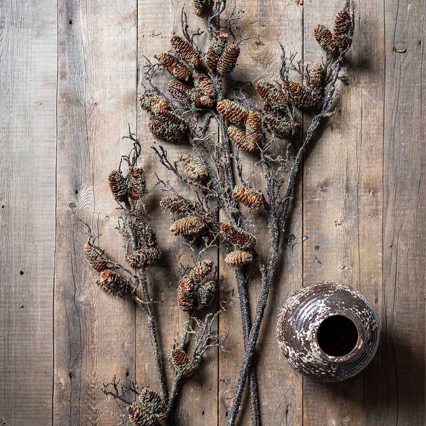 ARTIFICIAL PINECONE BRANCH, LARGE - *Pre-order* SHIPPING MAY 2026