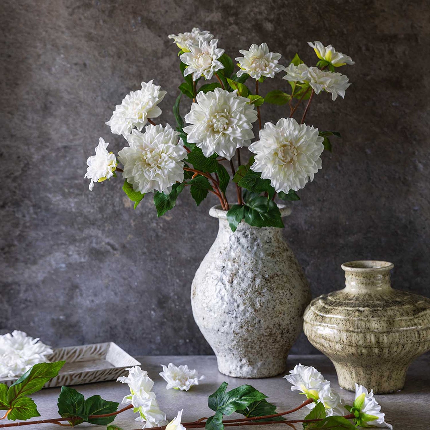 ARTIFICIAL REAL TOUCH DAHLIA, CREAM - *Pre-order* SHIPPING July 2026