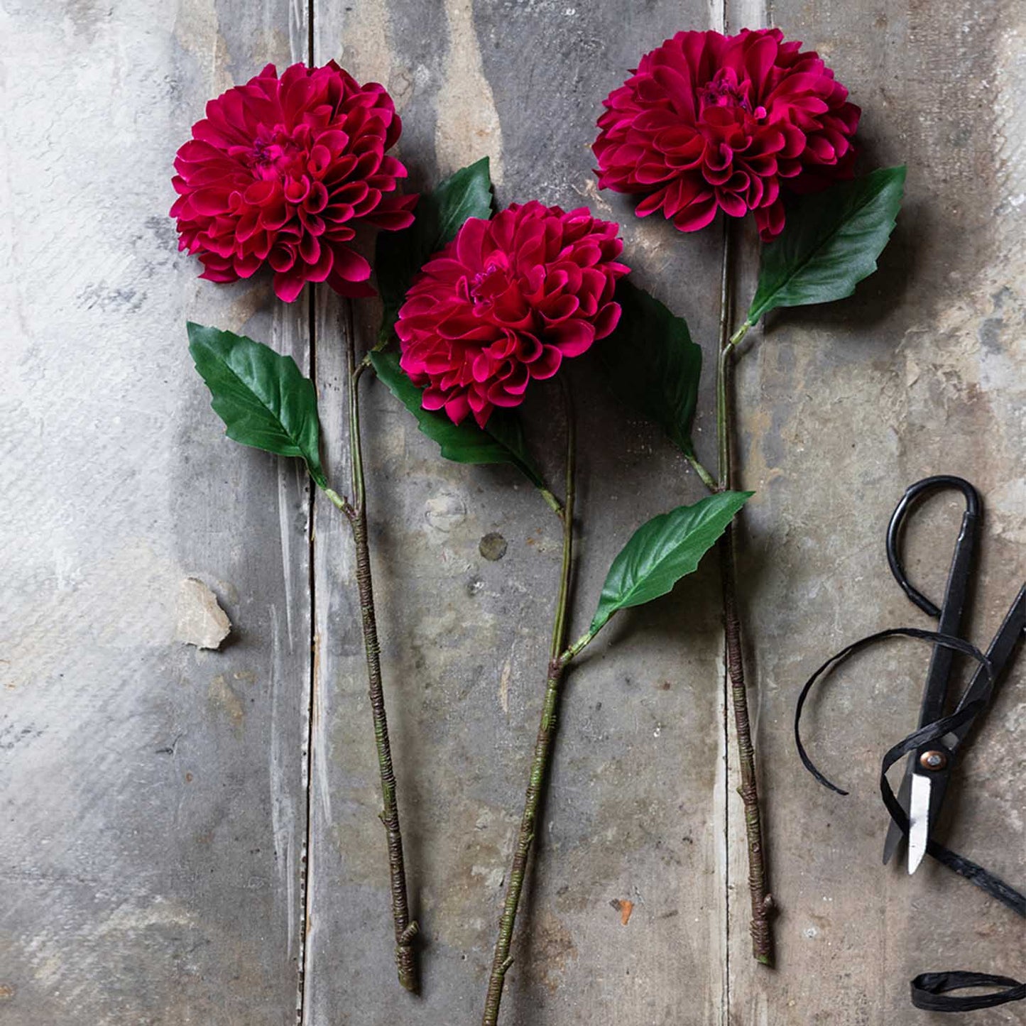 ARTIFICIAL REAL TOUCH DAHLIA, RUBY - *Pre-order* SHIPPING July 2026
