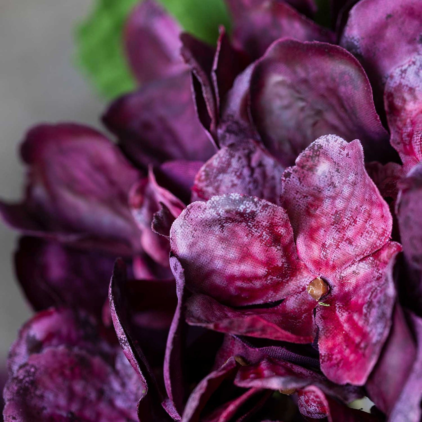 ARTIFICIAL REAL TOUCH HYDRANGEA, CRIMSON