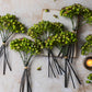 ARTIFICIAL ROSEHIP BUNCH, OLIVE