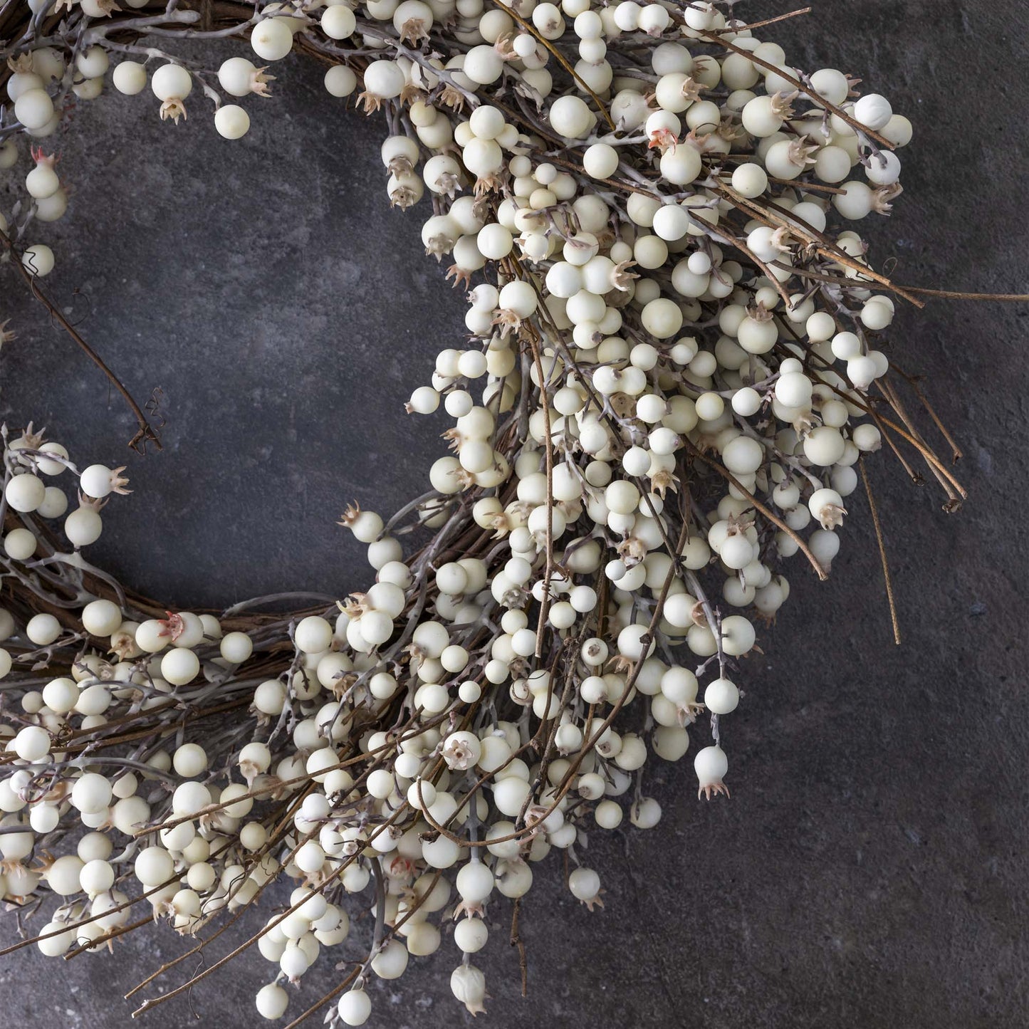 ARTIFICIAL BERRY WREATH, CREAM - *Pre-order* SHIPPING July 2026