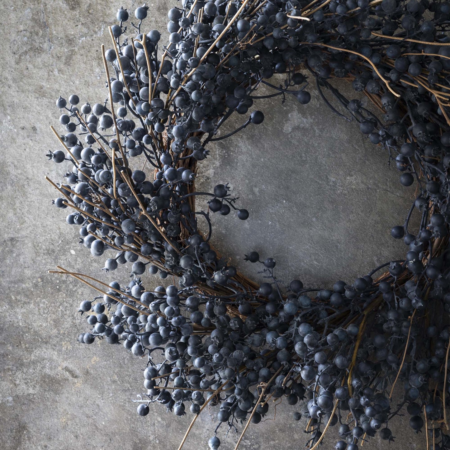 ARTIFICIAL BERRY WREATH, MIDNIGHT - *Pre-order* SHIPPING July 2026