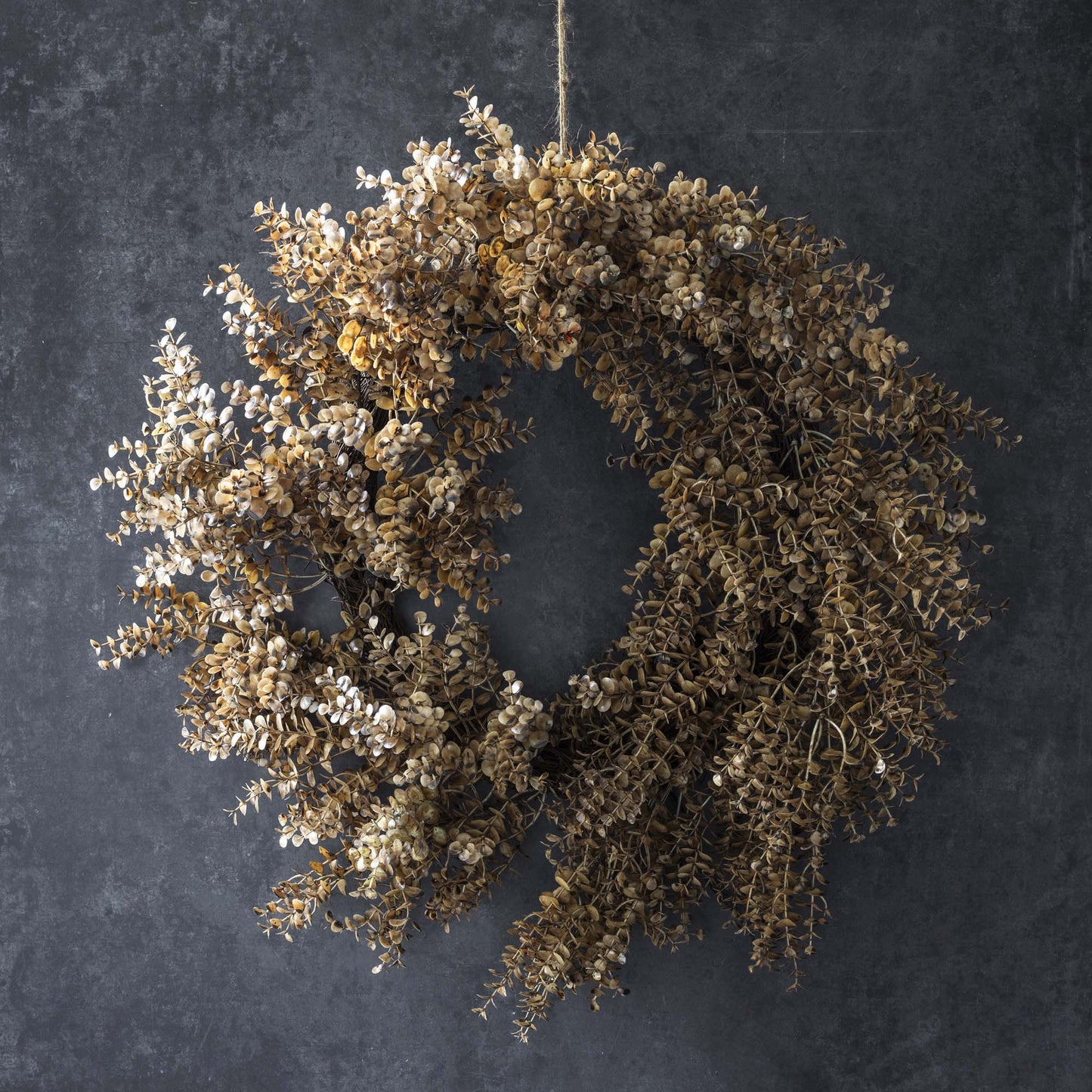 ARTIFICIAL EUCALYPTUS WREATH, DESERT - *Pre-order* SHIPPING July 2026