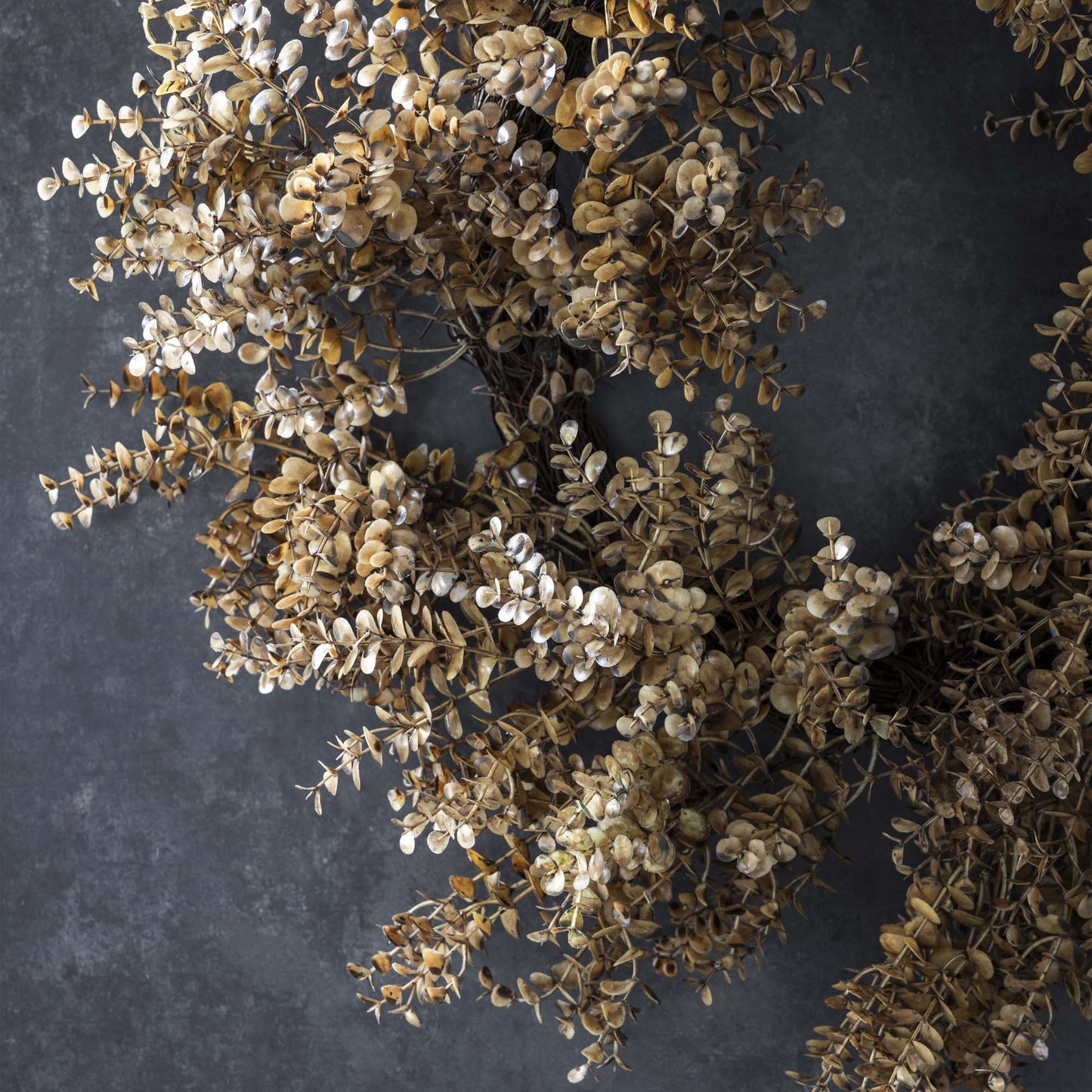 ARTIFICIAL EUCALYPTUS WREATH, DESERT - *Pre-order* SHIPPING July 2026