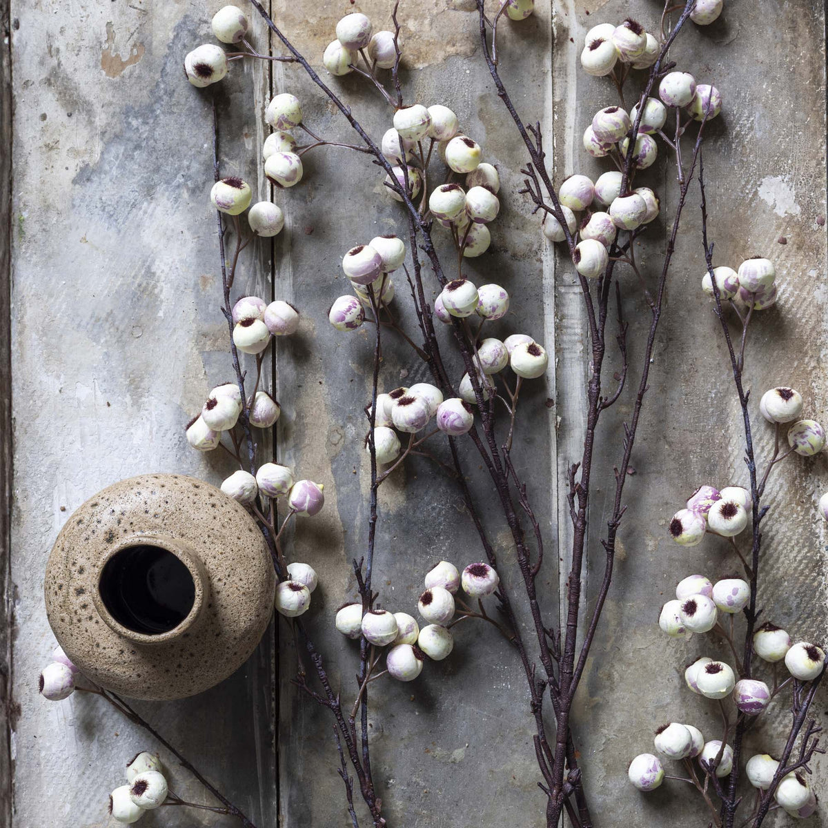 ARTIFICIAL HAWTHORN, CREAM - 11 Stems Left