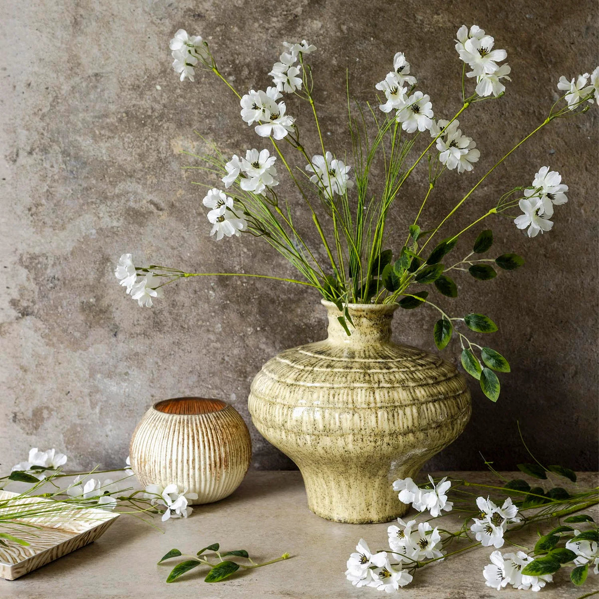 ARTIFICIAL WILD MEADOW BUTTERCUP, CREAM - *PRE ORDER* Due Mid November 2026