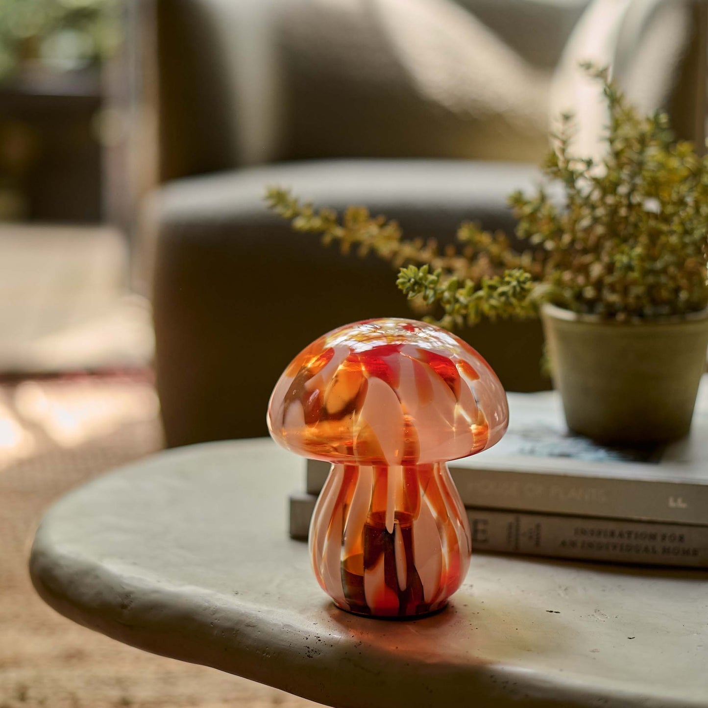 MUSHROOM CORDLESS LED LAMP - CORAL -  *Pre-Order* - Shipping August 2026